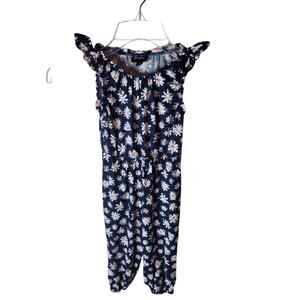 Picapino 4T Little Girls Off Shoulder Floral Jumpsuit